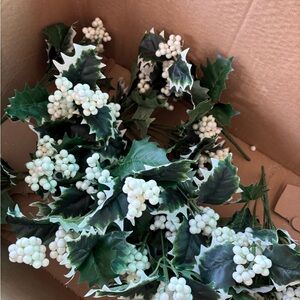 Artificial Green and White Berry Stems bundle 35 pcs from michaeks